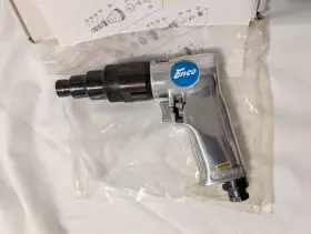 801-1185 Enco 1/4 Inch Pneumatic Screw Driver Gun Air Tool Vintage