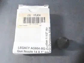 Legacy Ag604-bg-gra 1-1/2 Inch Rubber Air Gun Nozzle 14 X 1 Inlet For Dynaquip