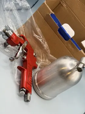 W-71g Pntgreen Hvlp Gravity Feed Spray Gun 1.5mm Nozzle 400ml Cup Automotive