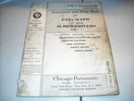 UP-105 Chicago Pneumatic Instruction & Parts Book, 1968 For CP-3008. Fixed Price $18.95.